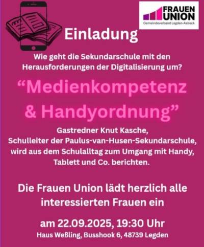 Handynutzung an der Schule? Knut Kasche informiert &uuml;ber die aktuelle Situation an den Standorten Legden und Osterwick und wie er sich die Zukunft im Punkt Mediennutzung vorstellt. 
